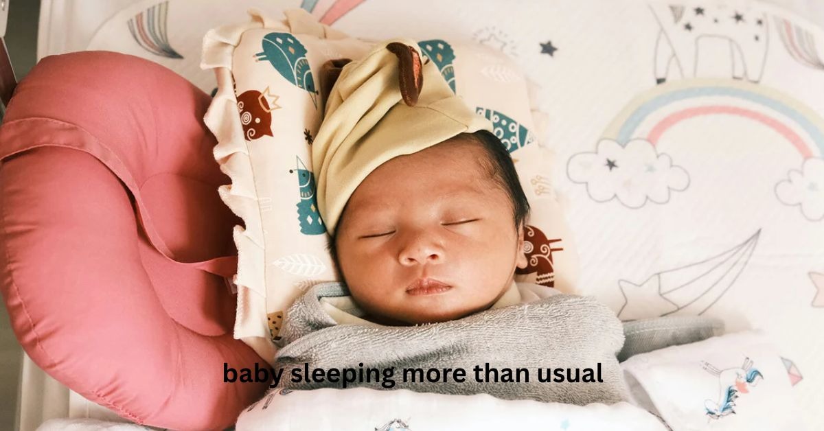 A peaceful baby sleeping more than usual, resting comfortably in a crib, showing signs of healthy growth and relaxation.